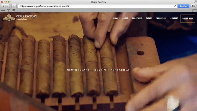 Cigar Factor New Orleans Website
